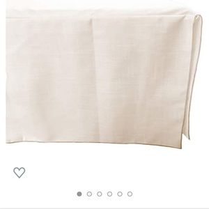 NWOT Gender Neutral Crib Linen Look Crib Skirt/Dust Ruffle in beige! Sunday only